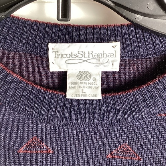 Tricots St Raphael Nordstrom Pure New Wool Sweater Chunky Grandpa Men's Large - Picture 4 of 9